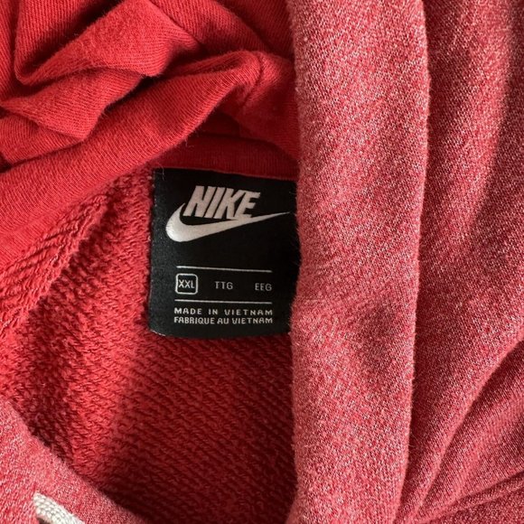 Nike Sportswear Pullover Hoodie Sweatshirt Red Mens Size 2XL Fleece CV8977-687 - Picture 8 of 8